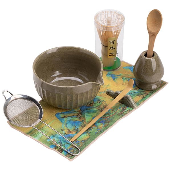 Matcha Tea Set / Chrysanthemum matchaset med 8 delar / matcha-s