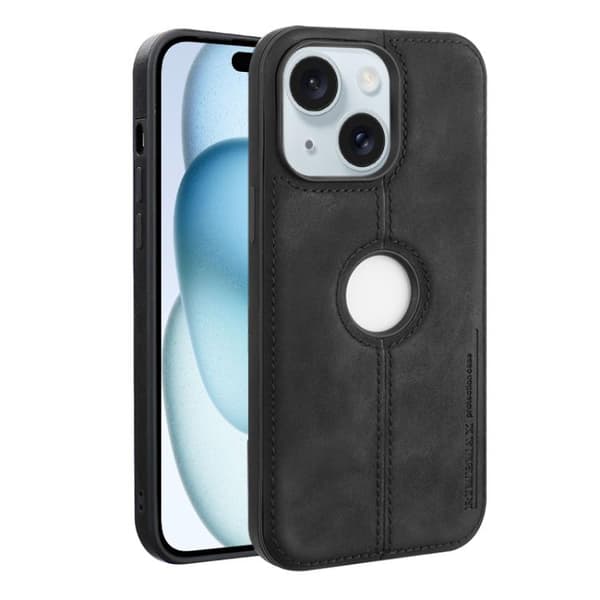 Kunstlæderskal til iPhone 15 - Sort