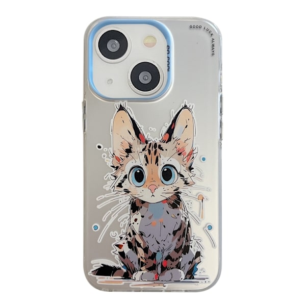 Bakskal till iPhone 16 - Oljemålning Ledsen Katt