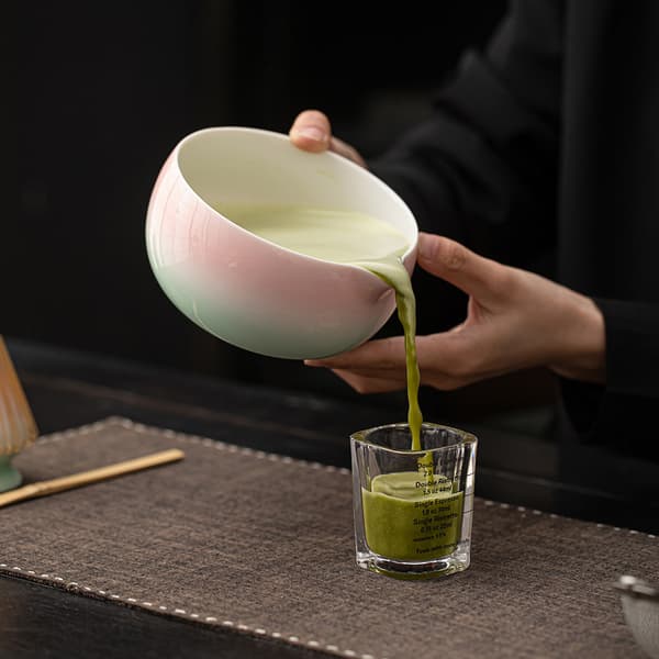 Matcha-tesæt / 7-delt matcha-sæt i farveovergang / matcha-sæt m