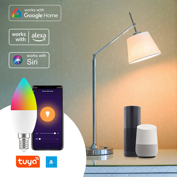 Extralink Smart Life LED-lamppu E14 C37 - RGB - WiFi - 2700-650
