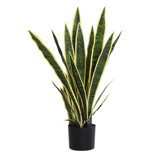 Konstgjord ormväxt 77 cm / konstväxt i kruka / sansevieria kons