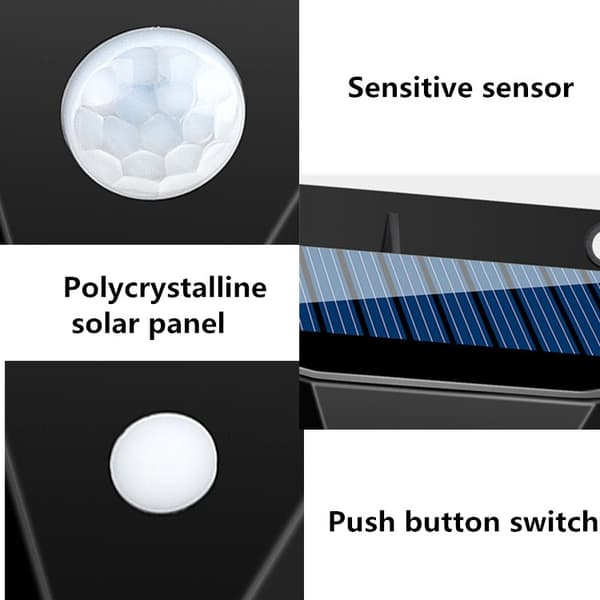 Vägglampa Solcellsbelysning 102 LED