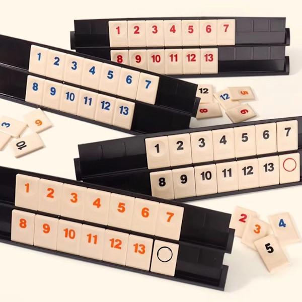 Mahjongspel i kompakt format, komplett set för traditionellt ki
