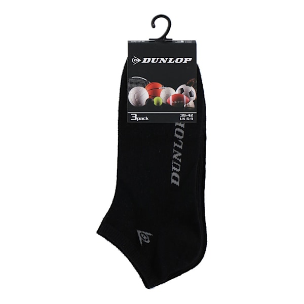Dunlop Sneakersstrømper 3-par 39-42 - sort