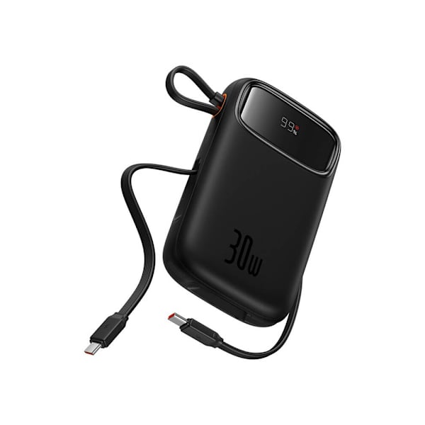 Baseus QPow 2 Powerbank 30W 10000mAh med 2xUSB-C - Svart