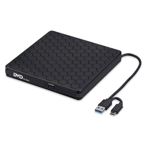 Ekstern dvd/cd-brænder med USB 3.0 og USB-C