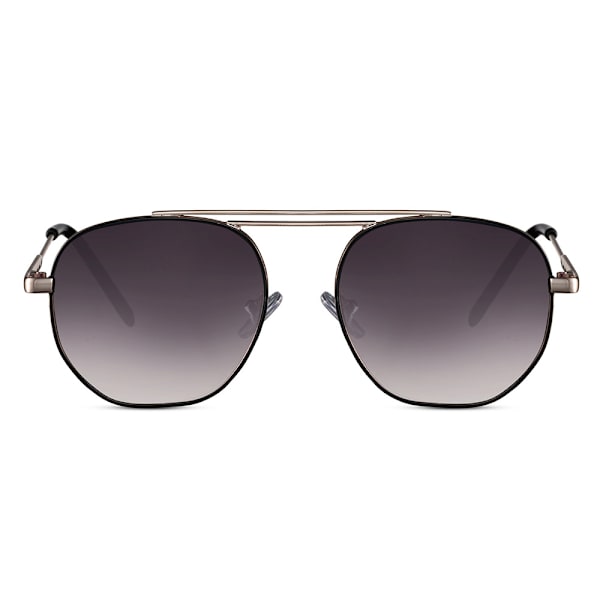 Aviator solbriller - guld med sort linse