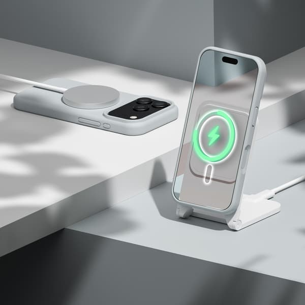 Etteri silikone MagSafe-etui til iPhone 17/18 Pro Max – Sølv /