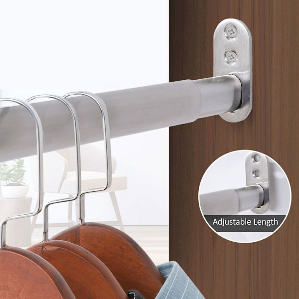Justerbar Klädstång 60-95cm - Silver