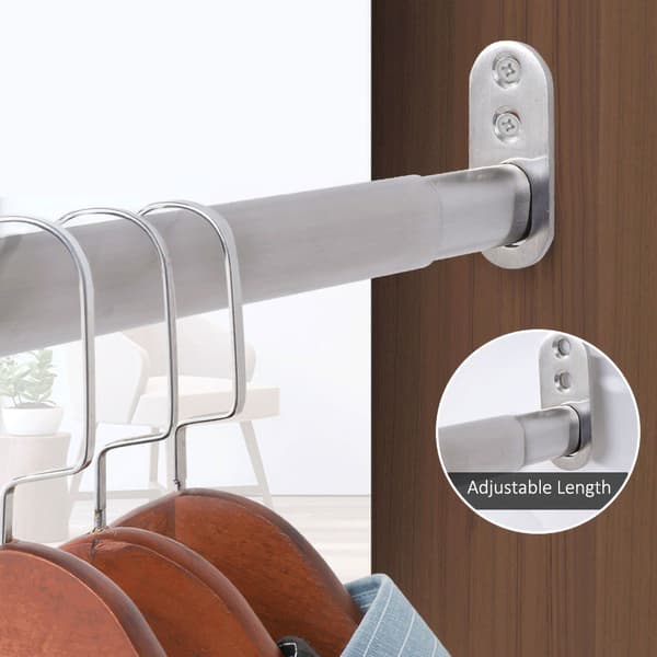 Justerbar tøjstang 60-95cm - Sølv