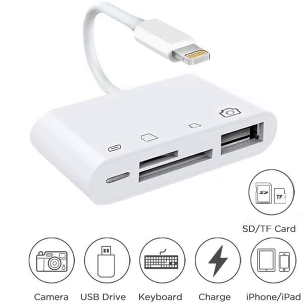 Lightning Muistinkortinlukijaan + USB & Lightning