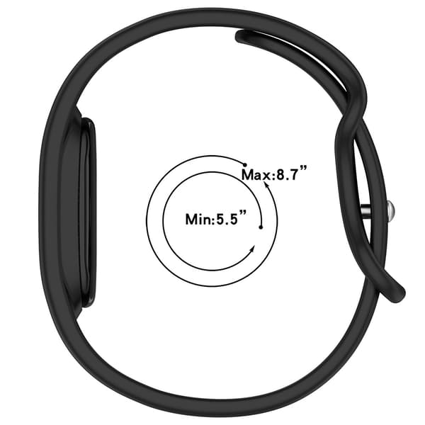 Silikoninen rannekoru Google Fitbit Air -mallille – Svart / Fit