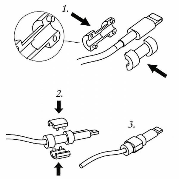 Kaapelin suojus latauskaapelille - 10Pack