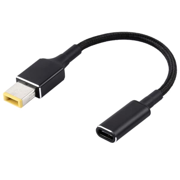 PD 100W 18,5-20V Square Pin til USB Type-C-adapter Lenovo