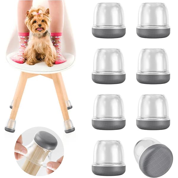 Runda möbeltassar/benöverdrag - 8-pack, storlek M (Ø19-25 mm) /