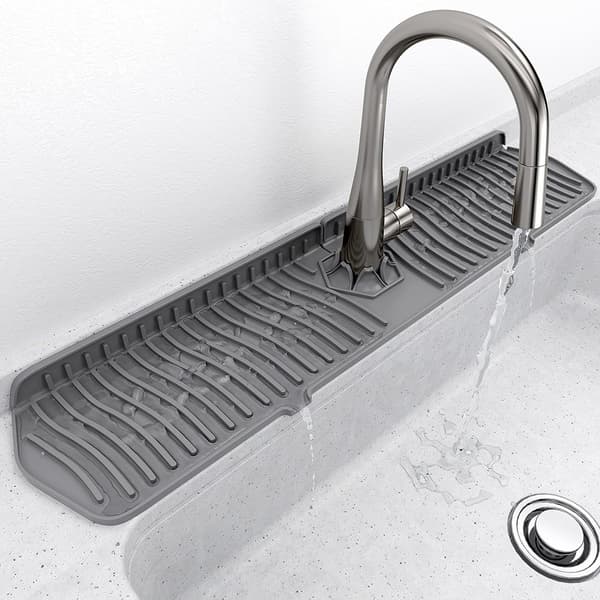 Diskhomatta i silikon 61,4x14,8cm /  grå avrinningmatta för dis
