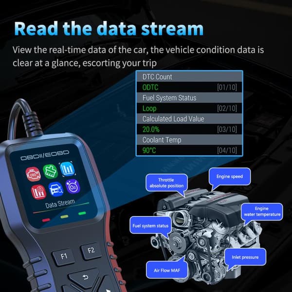 K1 OBD2 -auton diagnostiikkatyökalu