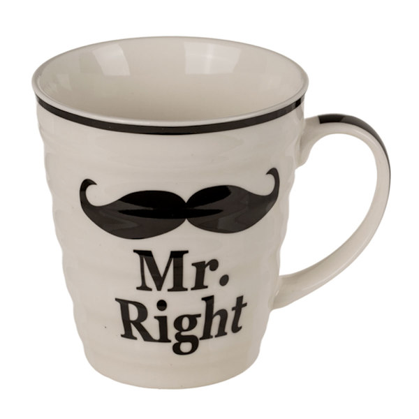 Porslinsmugg - Mr Right & Mrs Always Right