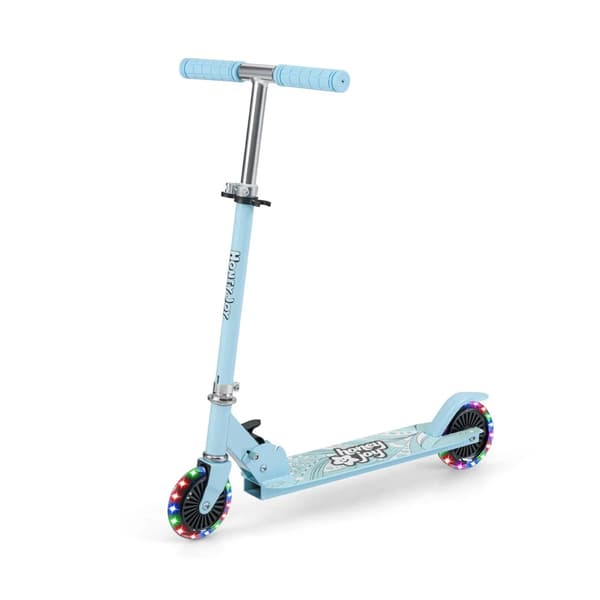 Sparkcykel med LED-hjul och justerbart styre för  för barn 3+år