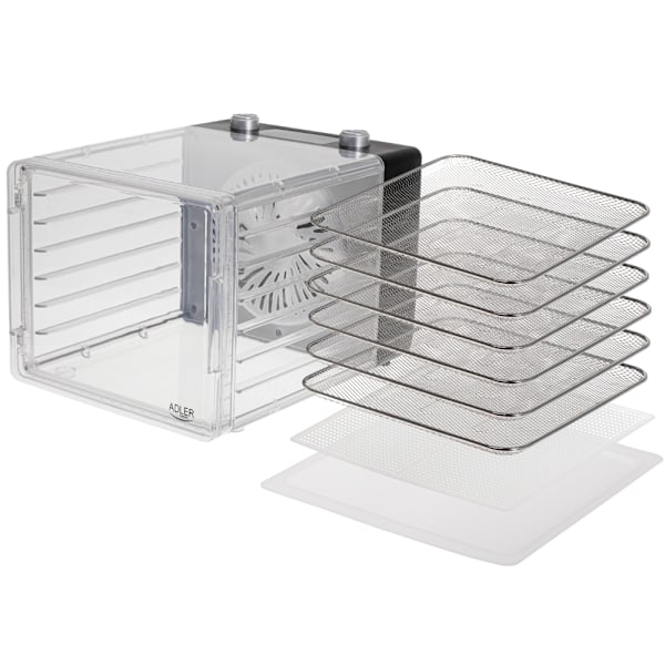 Mattork med timer, 6 brickor och vikbar design