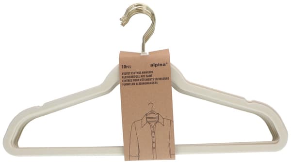 Alpina ripustimet sametti 10-pack / sametti ripustimet vaatteid