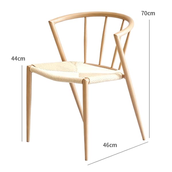 Matstol med karmstolsdesign / stol med flätad sits / matstol me
