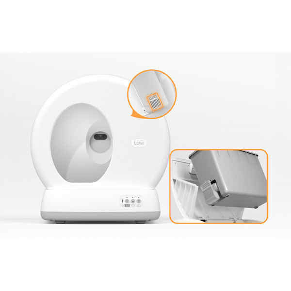 UBPet C10 Pro selvrensende kattebakke med kamera og app-styring