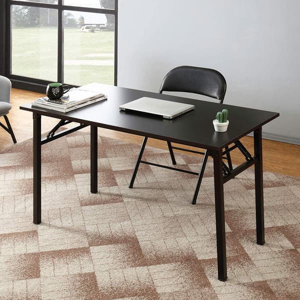 Sammenklappeligt skrivebord 140x60x75cm - Sort Valnød