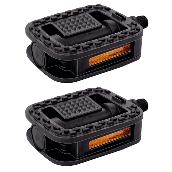 Cykelpedaler 2-pack med antihalkyta och reflexer