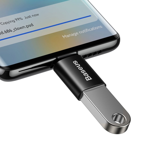 Baseus Ingenuity Series USB-sovitin USB 3.1 - USB-C - musta