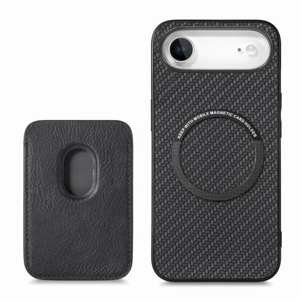 Bagcover med magnetisk kortholder til iPhone Air - Sort