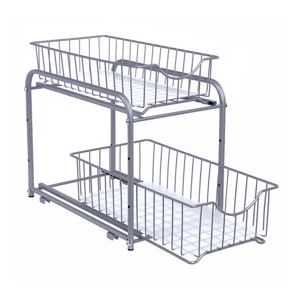 Säädettävä hylly, jossa metalliset vetolaatikot - 2 tasoa, pino