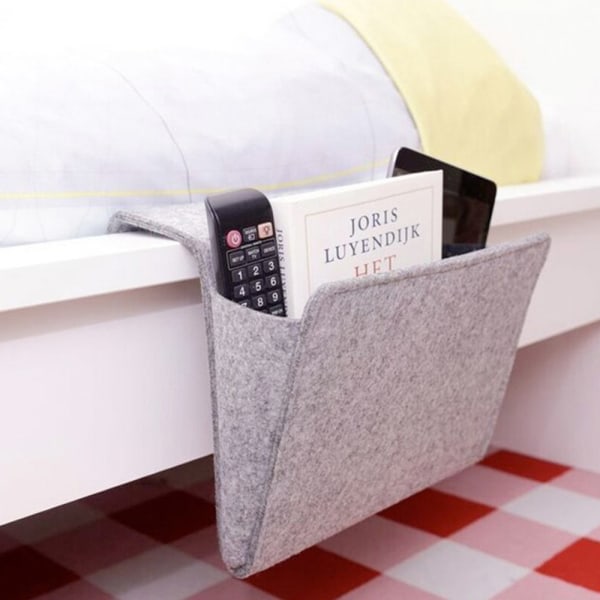 Förvaringsficka i filt  för soffa & säng