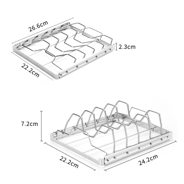 Grillställ i rostfritt stål 26,6 x 22,2cm