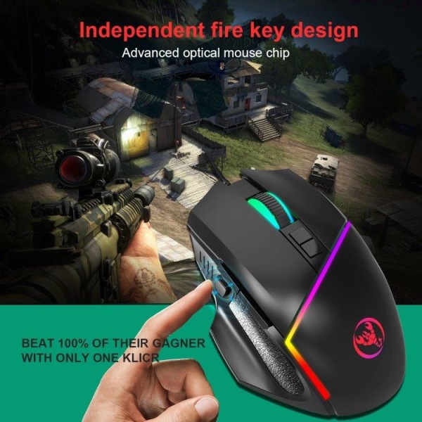 HXSJ  V100 + A876 Tangentbord och mus för gaming