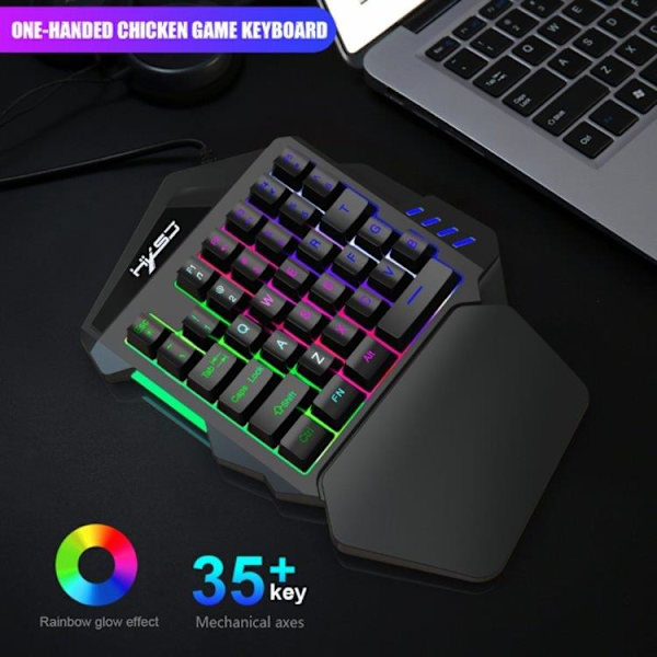 HXSJ  V100 + A876 Tangentbord och mus för gaming