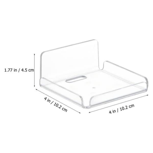 Vägghyllor i klarplast 10,2x10,2x4,5cm 2-pack
