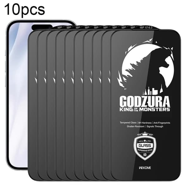Karkaistu näytönsuoja HD 6D iPhone 16 Pro / 17 10-pack 10-pack