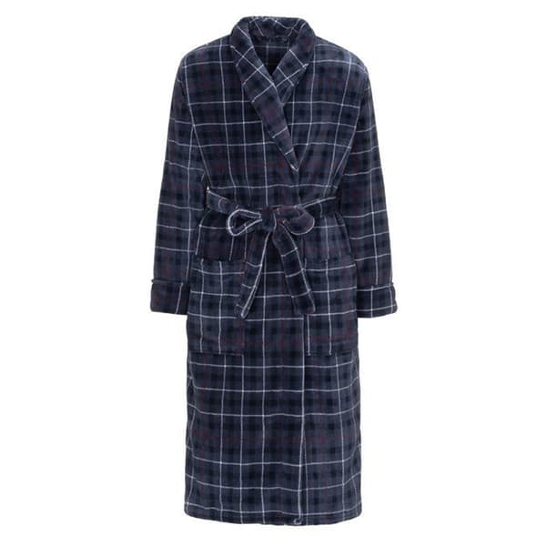 Badrock Rutig XL / Rutig morgonrock / Lång badrock i polyester