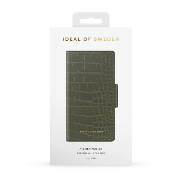 IDEAL OF SWEDEN Plånboksfodral Khaki Croco till iPhone 12 Pro M