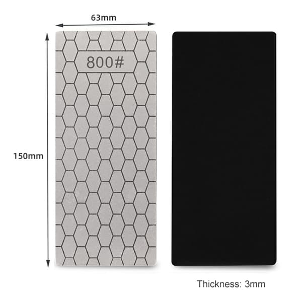 Diamantbrynstål 800# / diamantbrynsten 150 x 63 mm / slipsten m