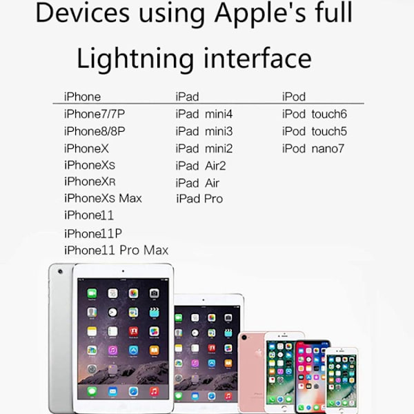 Høretelefon- og ladeadapter Lightning x 2  til Lightning