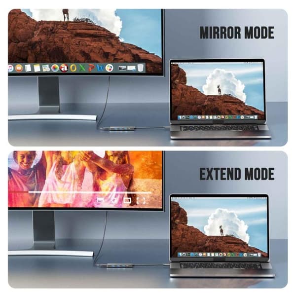 Lemorele TC22L 5-i-1 USB-C-dockingstation / USB-C-hub med 4K HD