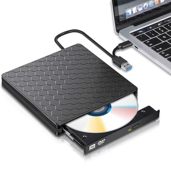 Ekstern dvd/cd-brænder med USB 3.0 og USB-C