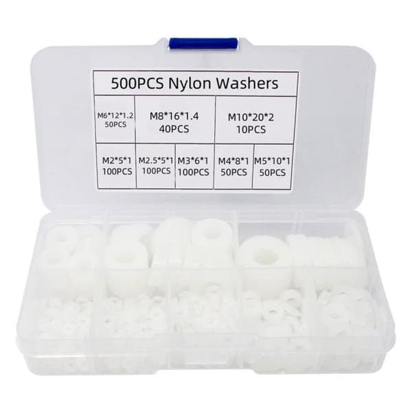 Distansbrickor i nylon 500-pack - Vit / Nylonbrickor / Isolerbr