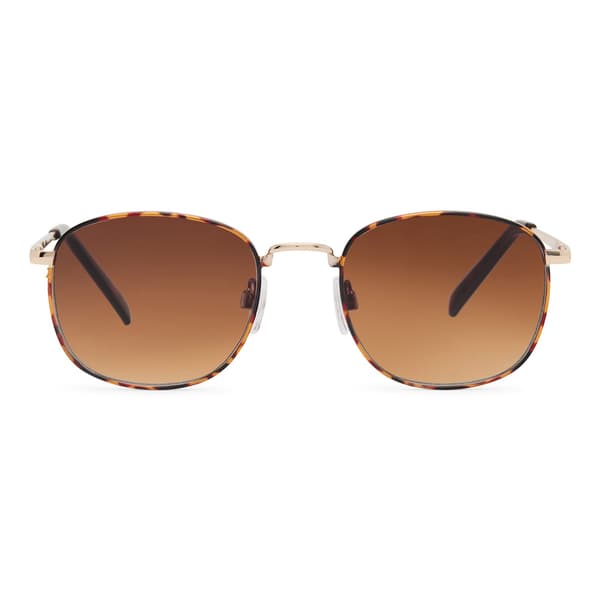 Solglasögon guld med brun lins / solglasögon UV-skydd / unisex