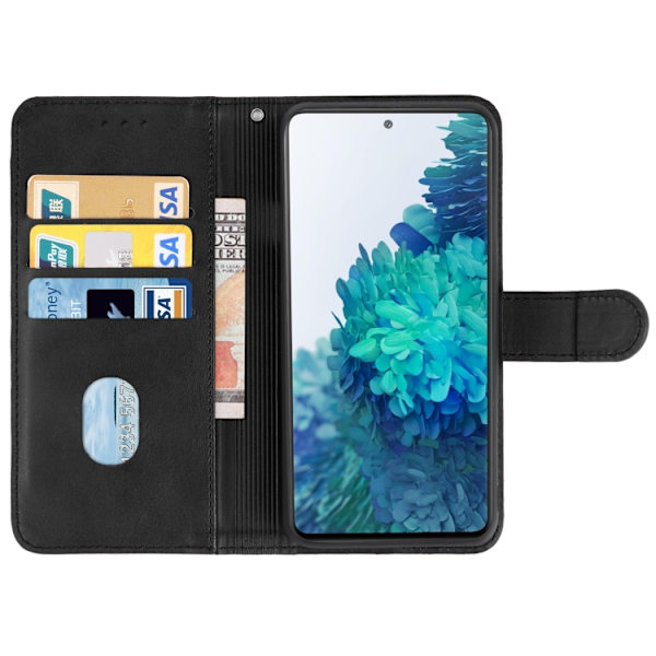 Keinonahkakotelo korttipaikoilla Samsung Galaxy S20 FE - Musta