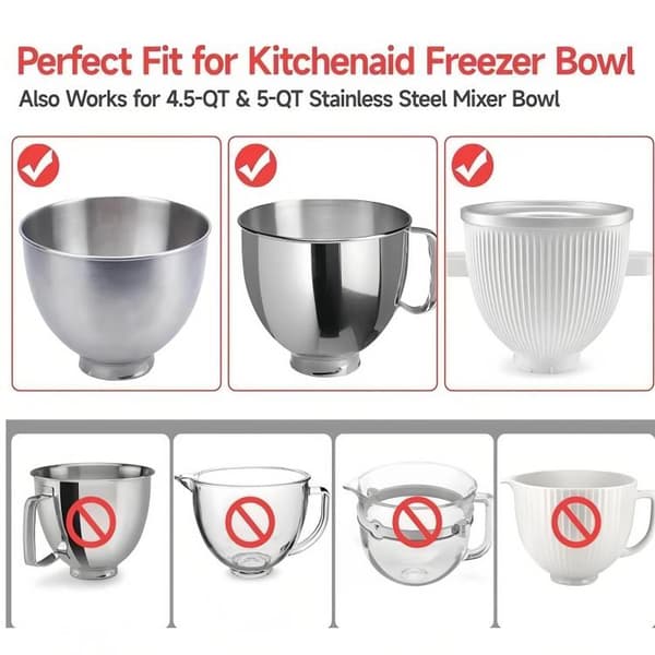 Silikonikannet KitchenAid 4,5QT &amp; 5QT kulhoihin