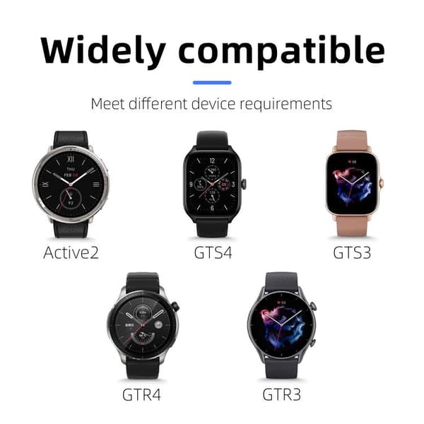 Oplader til Amazfit GTR3 / GTS3 / GTR4 / GTS4 - USB-C